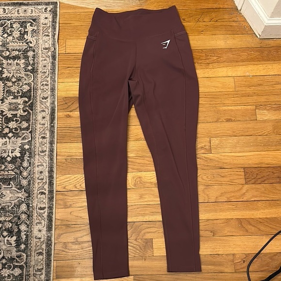 Gymshark Burgundy High-Waisted Leggings - Picture 1 of 3